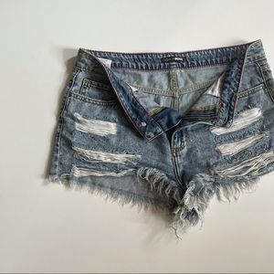 Fashion Nova Distressed Denim Shorts